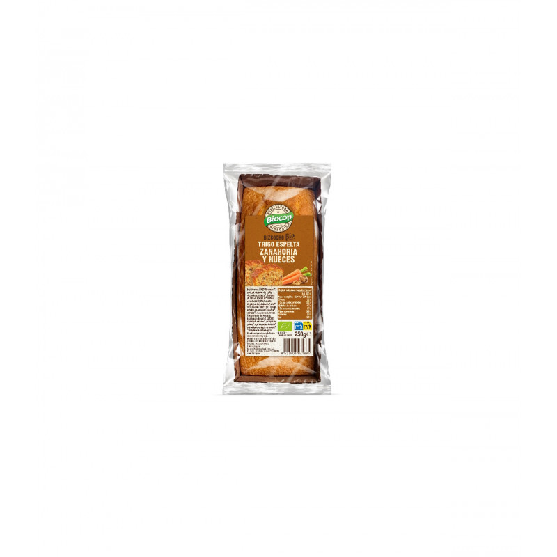 Bizcocho de Espelta con Zanahorias y Nueces 250 Gr (Biocop)
