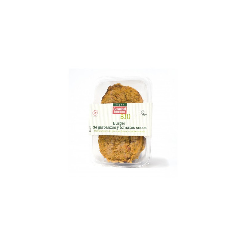 Burguer de Tomates Secos y Garbanzos Sin Gluten 180 Gr (Germinal)