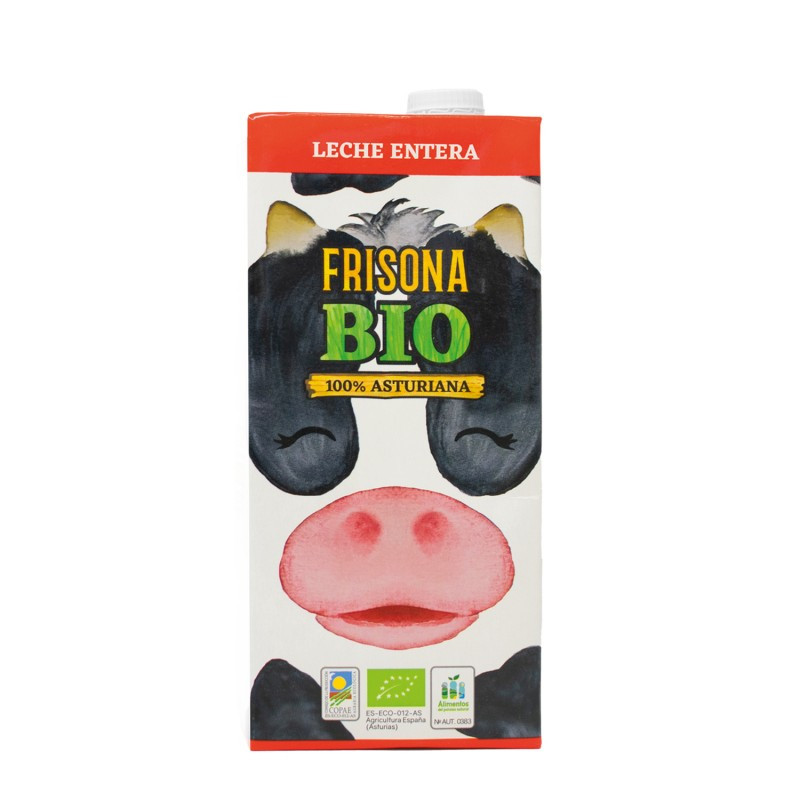 Leche Entera Ecológica, 1 L (Frisona)